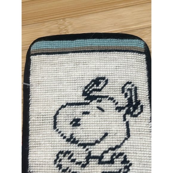 NWT Handcrafted Snoopy Peanuts Needlepoint Eyeglasses Holder Union Trading Co - Picture 2 of 6